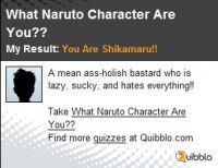 I am Shikamaru! What are you?