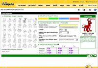 Neopets Character Creation Screen