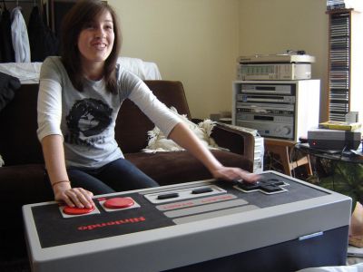 NES controller coffee table