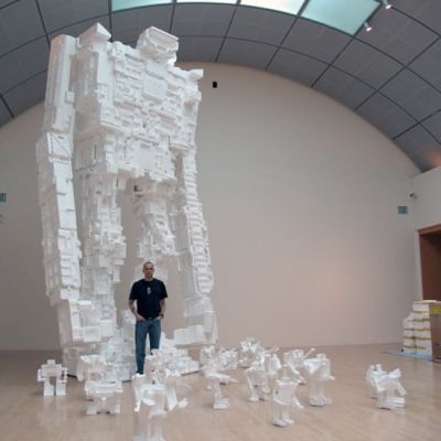 22 foot styrofoam robot