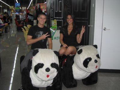 Kevin and Oliva on pandas