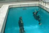 Walking under a pool